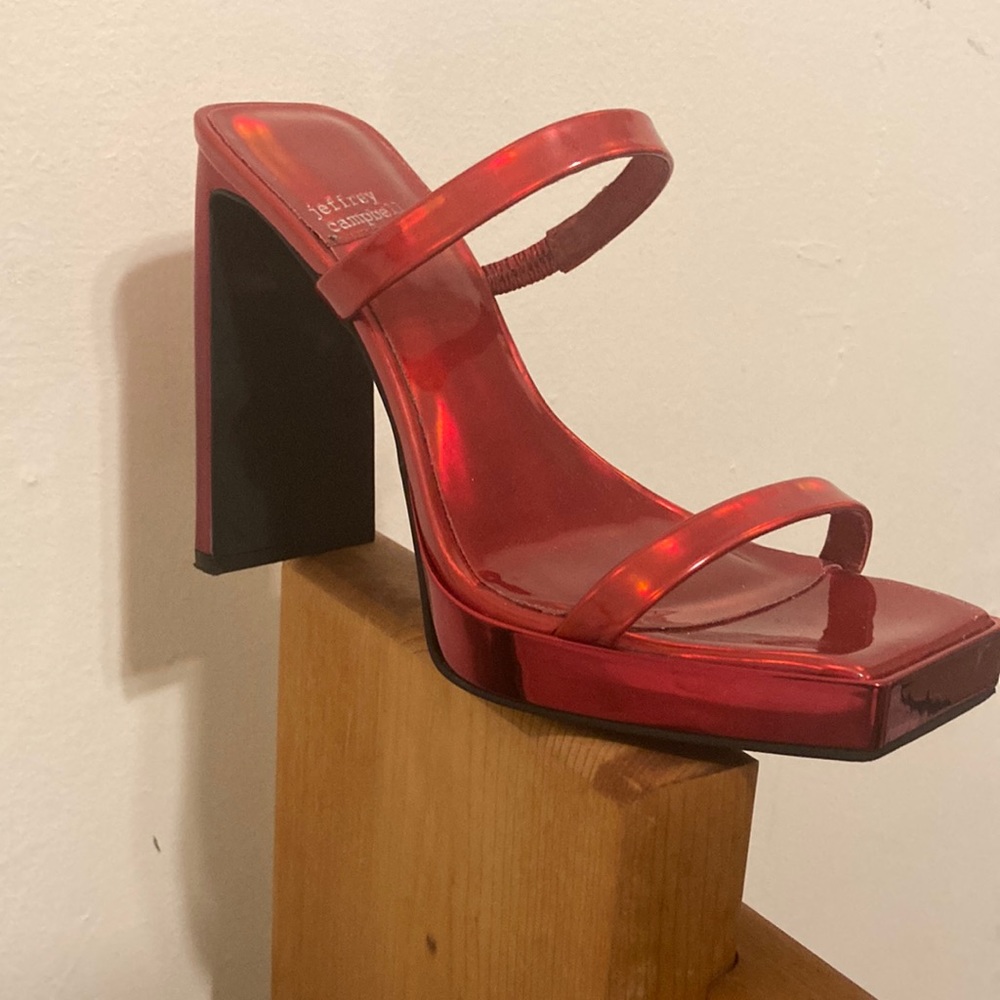 Jeffrey Campbell Red Block Heel - image 3